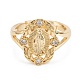 Brass Micro Pave Cubic Zirconia Adjustable Rings(RJEW-D112-03G)-1