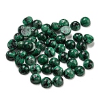 Natural Green Spot Jasper Cabochons, Half Round, 4x2~2.5mm(G-H309-03-44)