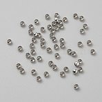 Brass Crimp Beads, Rondelle, Platinum, 2.5x2mm, Hole: 1.6mm, about 400pcs/10g(KK-WH0056-83B-P)