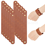25MM Adjustable Leather Cord Bracelets, with Golden Tone Iron Snap Bottons, Peru, 8-3/4 inch(22.1cm)(DIY-WH0002-28)