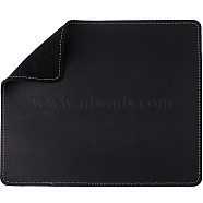 Cowhide Mouse Pad, Rectangle, Black, 241x201x2.5mm(AJEW-WH20006-24B)