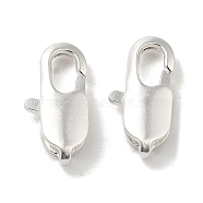 Brass Lobster Claw Clasps, 925 Sterling Silver Plated, 12x6x2.8mm, Hole: 1mm(KK-P249-06A-S)