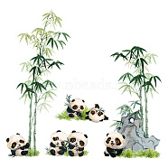 PVC Wall Stickers, Wall Decoration, Panda Pattern, 1010x390mm(DIY-WH0228-644)