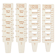 4Pcs 2 Style Wooden Grass Gauges, Grass Marker, Floral White, 220~228x54.5~55x4.5mm, 2pcs/style(AJEW-BC0006-91)