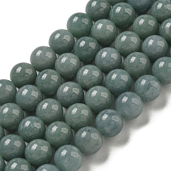 Natural Myanmar Jadeite Beads Strands, Round, 6~6.5mm, Hole: 0.7~0.8mm, about 61~64pcs/strand, 15.35~15.59''(39~39.6cm)