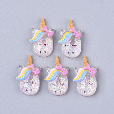 27mm Colorful Horse Resin Cabochons