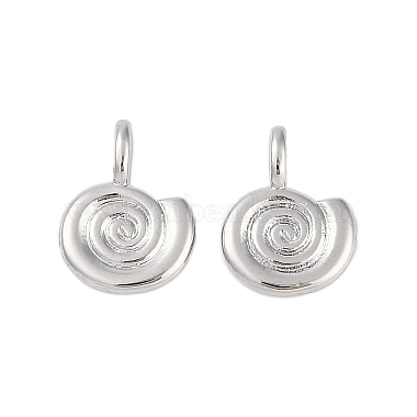 Platinum Snail Brass Pendants