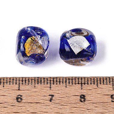 la main d'or et d'argent des perles de verre feuille(FOIL-Q003-01C)-4
