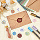 Brass Wax Seal Stamps with Rosewood Handle(AJEW-WH0412-0155)-4