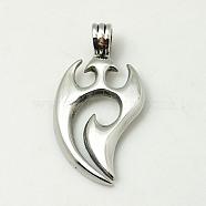304 Stainless Steel Pendants, Surf, Stainless Steel Color, 44x22x2.5mm, Hole: 6mm(STAS-C015-99)