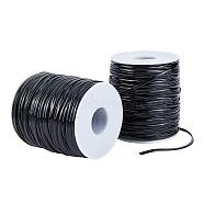 Plastic Cords for Jewelry Making, Black, 2.3mm, 50m/roll(OCOR-PH0003-68B)
