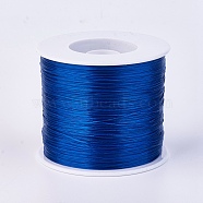 Flat Elastic Crystal String, Elastic Beading Thread, for Stretch Bracelet Making, Medium Blue, 0.7mm, about 546.8 yards(500m)/roll(EW-F006-29)