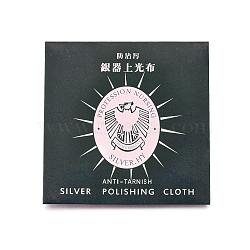 Suede Fabric Silver Polishing Cloth, Jewelry Cleaning Cloth, 925 Sterling Silver Anti-Tarnish Cleaner, Random Color, 7.7~8.3x8x0.044cm(AJEW-G004-04)