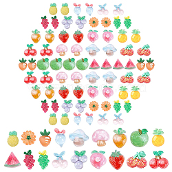 CREATCABIN 90Pcs 18 Style Resin Cabochons, Mixed Shapes, Mixed Color, 5pcs/style(CRES-CN0001-06)