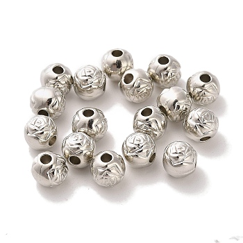 CCB Plastic Beads, Flower Bud, Platinum, 5.5mm, Hole: 1.7mm