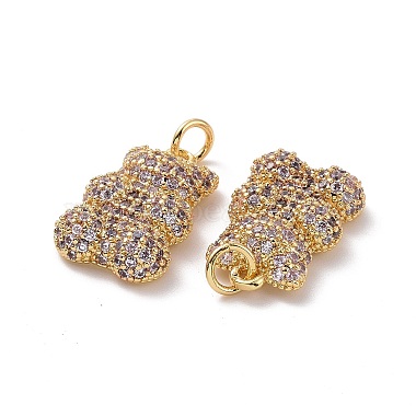 Brass Micro Pave Cubic Zirconia Pendants(ZIRC-F134-23G-04)-3