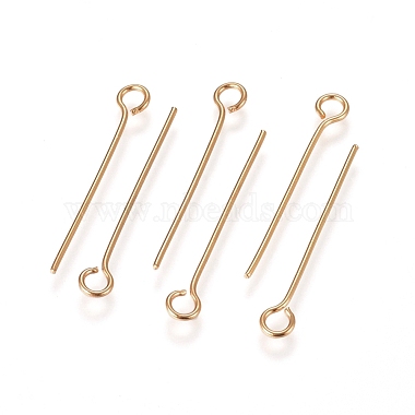 2.2cm Golden Stainless Steel Eye Pins