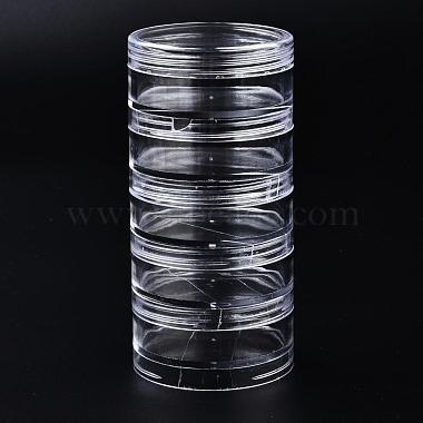 Clear Flat Round Plastic Beads Containers