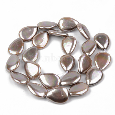 Galvanoplastie des brins de perles de coquille d'eau douce naturelle(SHEL-R049-026C)-2