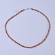 Natural Garnet Beaded Necklaces(NJEW-K114-A-A03)-1