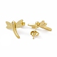Crystal Rhinestone Dragonfly Stud Earrings(EJEW-P212-22G)-2