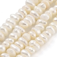 Natural Keshi Pearl Cultured Freshwater Pearl Beads Strands, Baroque Pearls, Nuggets, Grade 2A+, Navajo White, 3~4mm, Hole: 0.6mm, about 85pcs/strand, 7.09 inch(18cm)(PEAR-C003-31D)