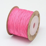 Nylon Threads, Hot Pink, 0.6mm, about 109.36 yards(100m)/roll(NWIR-N003-0.6mm-05K)