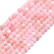 Natural Pink Opal Beads Strands, Faceted, Round, 2.5~3mm, Hole: 0.5mm, about 138~142pcs/strand, 15.35~15.55 inch(39~39.5cm)(G-G106-C04-02)