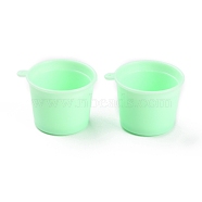 Mini Plastic Cup Model, Miniature Landscape Kitchen Dollhouse Accessories Decorations, Spring Green, 33.5x29.5x22.5mm, Hole: 1.4mm, Inner Diameter: 23mm(DJEW-C005-01B)