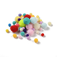 Polyester Ball Decoration, Pom Pom Ball, For DIY Craft, Mixed Color, 0.8~3cm, about 100pcs/set(FIND-Z042-01C)