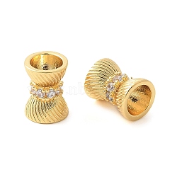 Brass Spacer Beads, Column, Real 18K Gold Plated, 9x7x7mm, Hole: 1.2mm(KK-U056-20G)