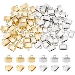 72Pcs 2 Colors Alloy Cord Ends, Platinum & Golden, 10x11.5x5mm, Hole: 2mm, Inner Diameter: 9x3mm, 36Pcs/color(FIND-CA0005-63)