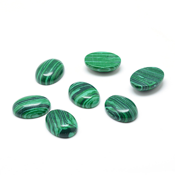 Synthetic Malachite Gemstone Cabochons, Oval, 25x18x7mm