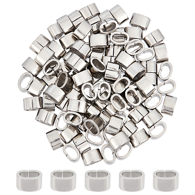 Stainless Steel Color Rectangle 304 Stainless Steel Slide Charms