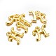 Aleación de oro plateado colgantes de letras(X-PALLOY-J718-01G-H)-2