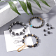 Electroplated Natural Lava Rock Beads(G-NB0001-91B)-2