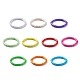 10Pcs 10 Color Imitation Gemstone Acrylic Curved Tube Chunky Stretch Bracelets Set for Women(BJEW-JB08140)-1