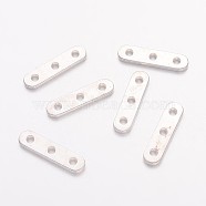 Alloy Spacer Bars, Lead Free & Cadmium Free & Nickel Free, Silver Color Plated, 24x6x2mm(PALLOY-00406-S-NR)