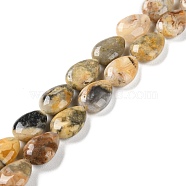 Natural Crazy Lace Agate Beads Strands, Flat Teardrop, 13~14x9.5~10x5~5.5mm, Hole: 1.2mm, about 28pcs/strand, 15.16''(38.5cm)(G-K357-A03-01)