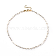 Acrylic Imitation Pearl Beaded Necklaces with Glass Seed Beads for Women, Creamy White, 15.94 inch(40.5cm)(NJEW-JN04132)