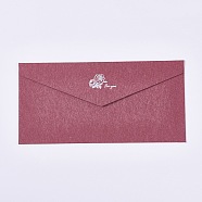 Vintage Retro Gold Foil Western Style Paper Envelope, Rose, Indian Red, 22x10.9cm(BT-TAC0002-B07)