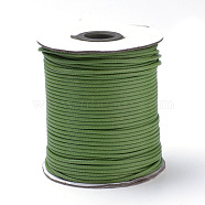 Braided Korean Waxed Polyester Cords, Olive Drab, 0.5mm, about 160yards/roll(YC-T002-0.5mm-124)