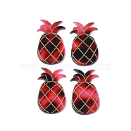 Cellulose Acetate(Resin) Pendants, Pineapple, Salmon, 41.5x24.5x2.5mm, Hole: 1.5mm(KY-S158-38D)
