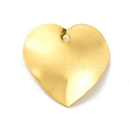 Ion Plating(IP) 201 Stainless Steel Pendants, Heart Charm, Golden, 21x22x1.5mm, Hole: 1.2mm(STAS-G296-08G)