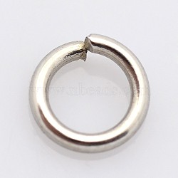 Tarnish Resistant 304 Stainless Steel Jump Rings, Open Jump Rings, Stainless Steel Color, 7x1.2mm, Inner Diameter: 4.6mm(STAS-E067-08-7mm)