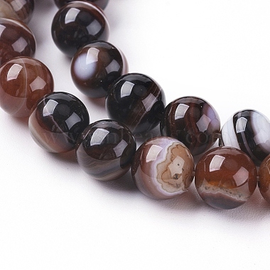 Chapelets de perles en agate à rayures naturelles/agates à bandes(G-G582-8mm-45)-3