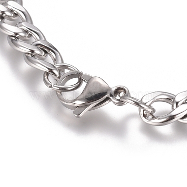 Unisexe 304 chaîne gourmette en acier inoxydable / bracelets chaîne torsadée(X-STAS-D0002-40P)-2