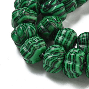 perles synthétiques malachite brins(G-G142-A01-01)-4