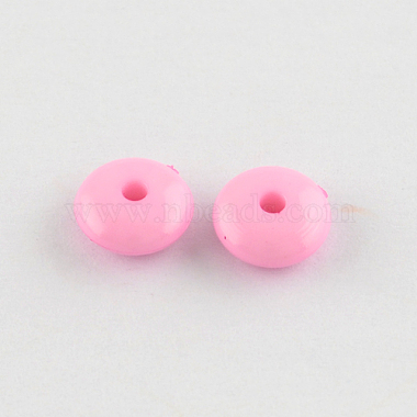 8mm Pink Abacus Acrylic Beads