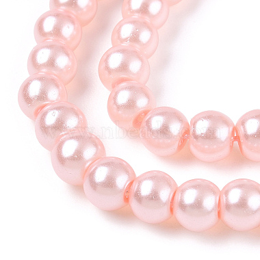 cuisson peint perles de verre nacrées brins de perles rondes(HY-Q003-4mm-05)-3